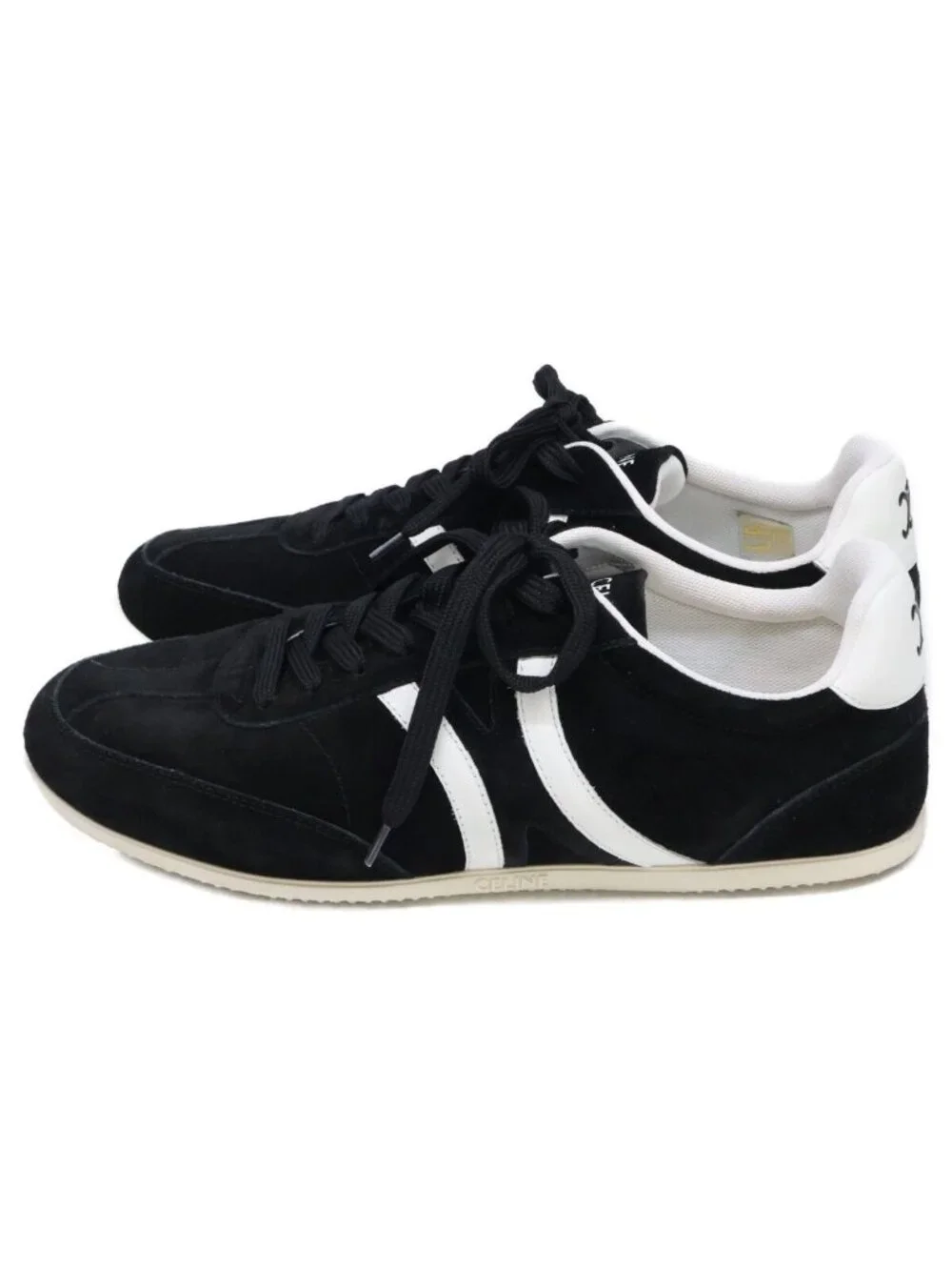 Celine Triomphe Lace Up Low Cut Sneakers